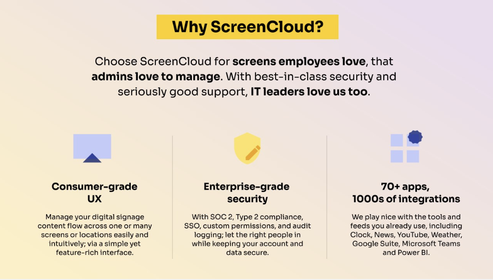 Screencloud Examples ScreenCloud digital signage | Philips ProStore