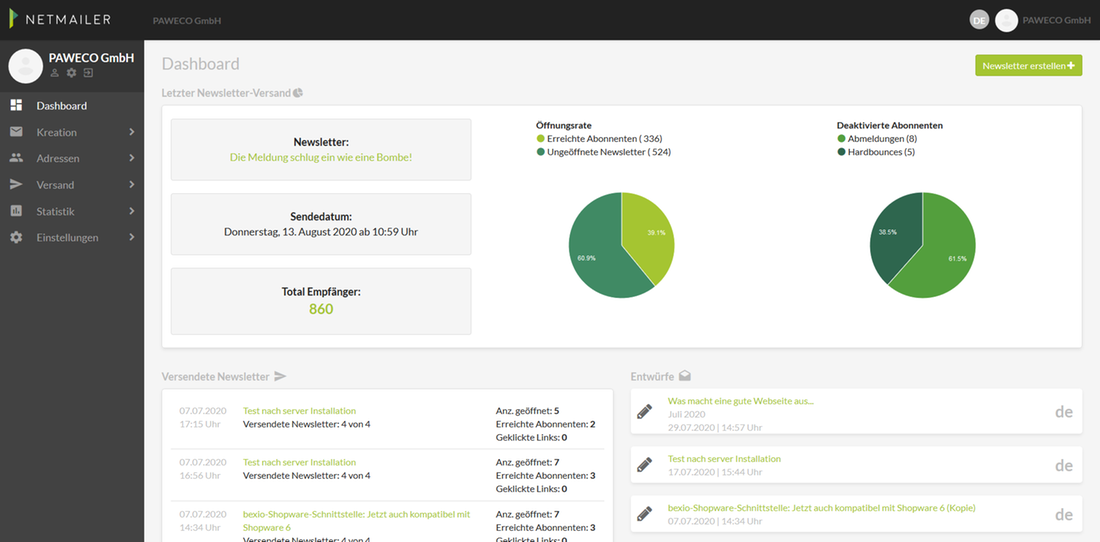NetMailer Newsletter-Tool | bexio Marketplace