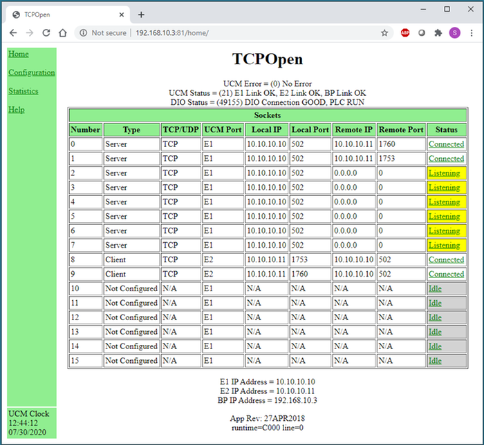 Debugging web server