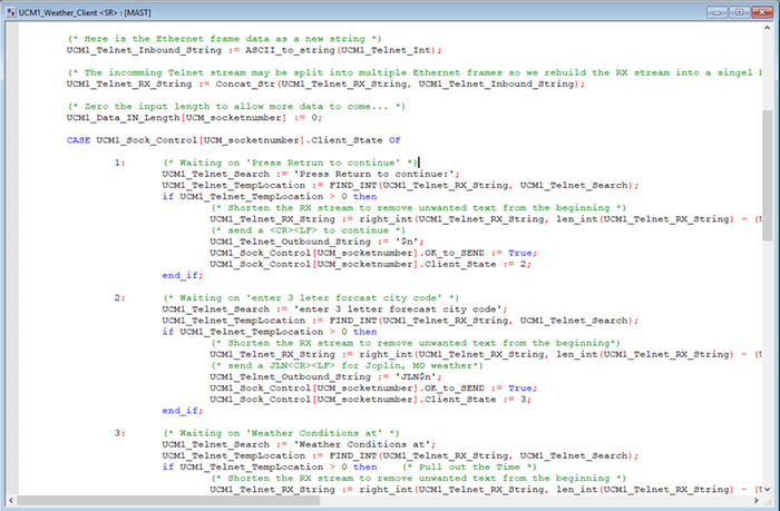 Custom Ethernet protocols within the M580