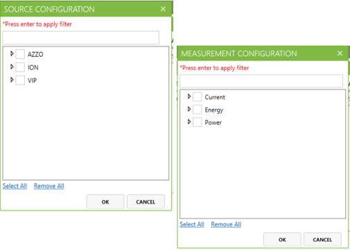 Flexible selection criteria
