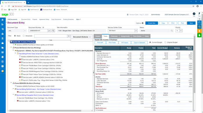 Job Cost Management