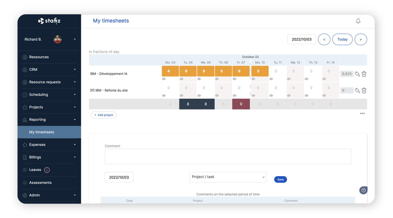 Gestion des temps et activités