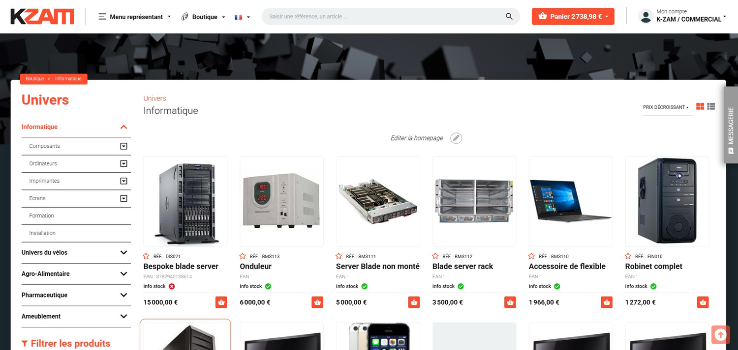 Catalogue personnalisé