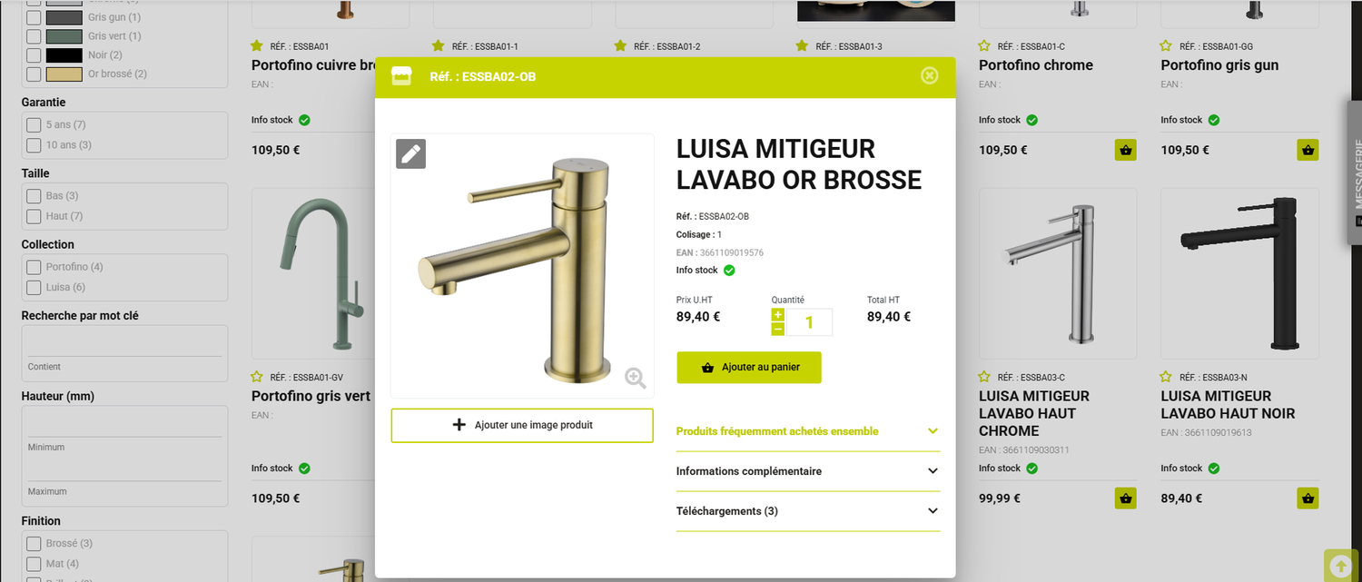 Fiche produit enrichie