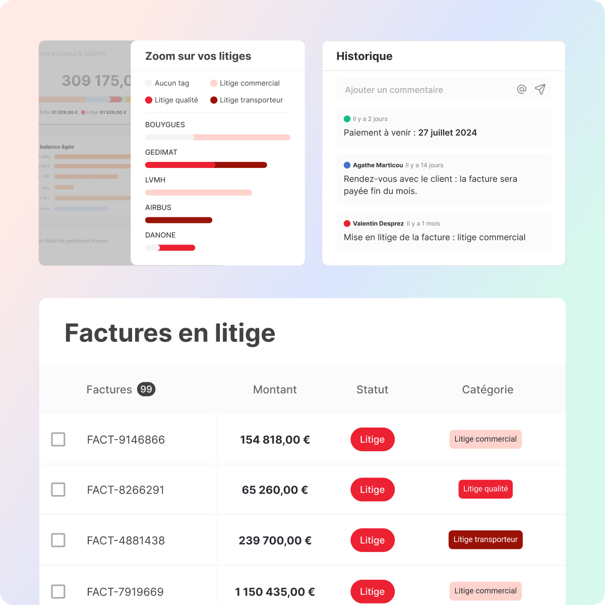 Suivez efficacement vos litiges