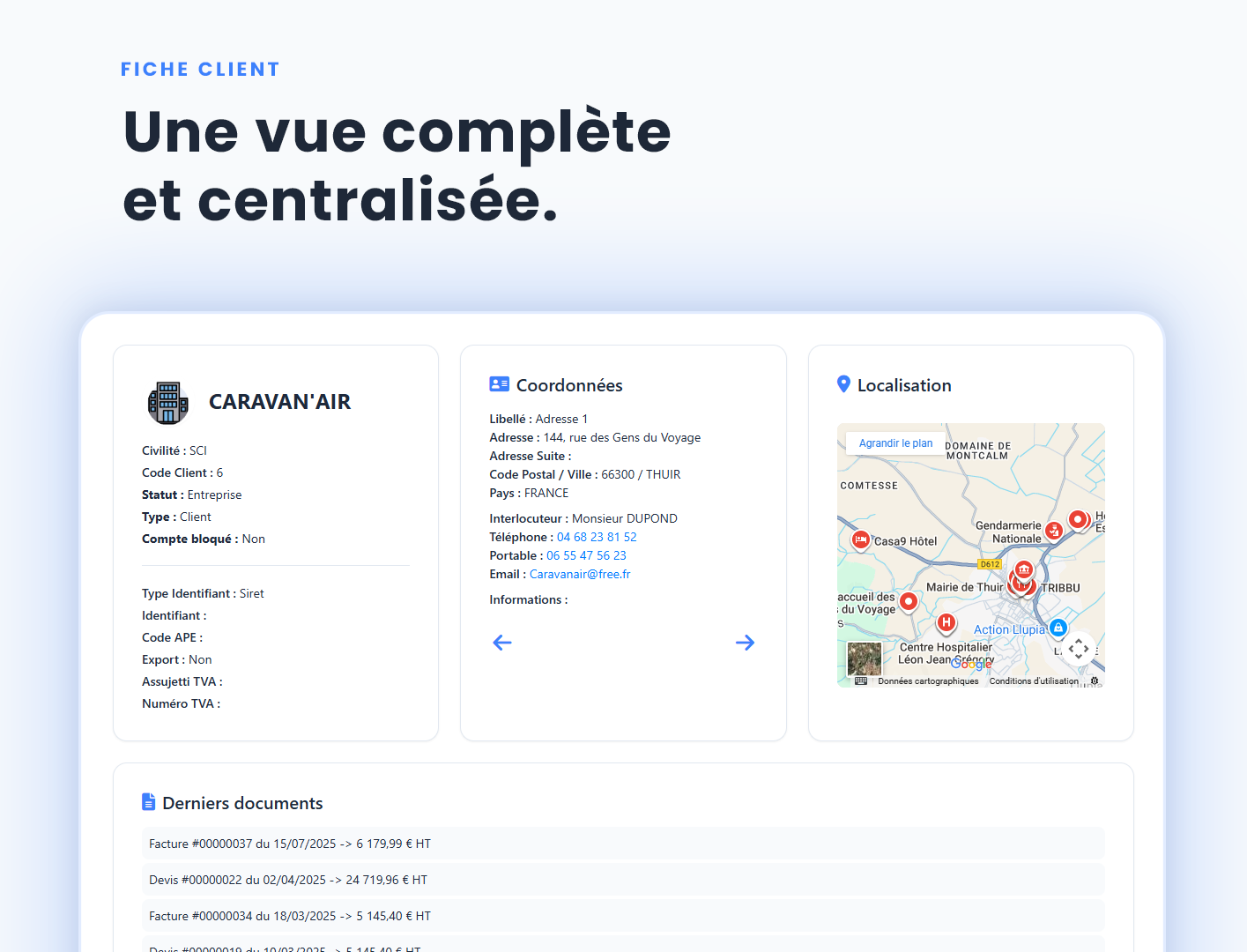 Gestion Clients Centralisée et Mobile