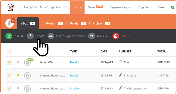 Flexible data export
