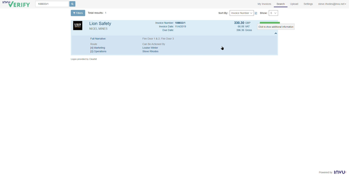 Keep track of where invoices are