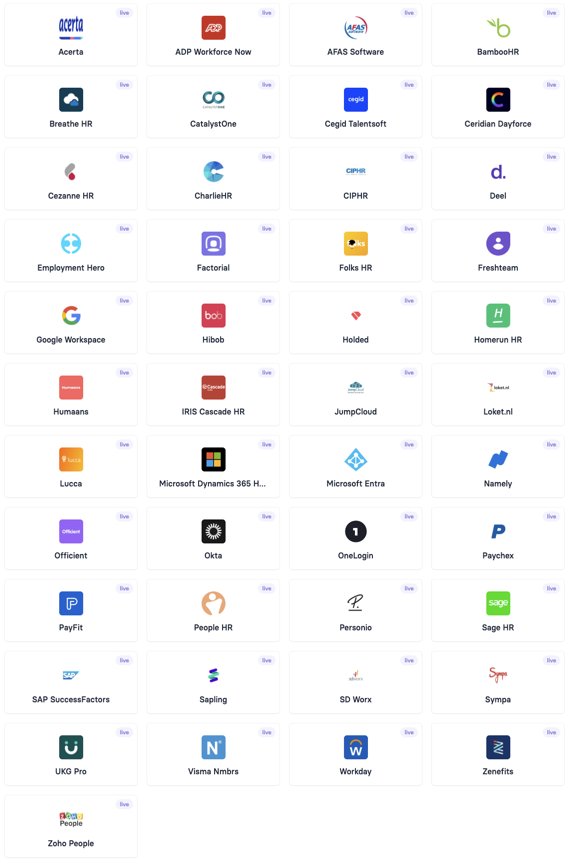 Unified HRIS API with 45+ connectors