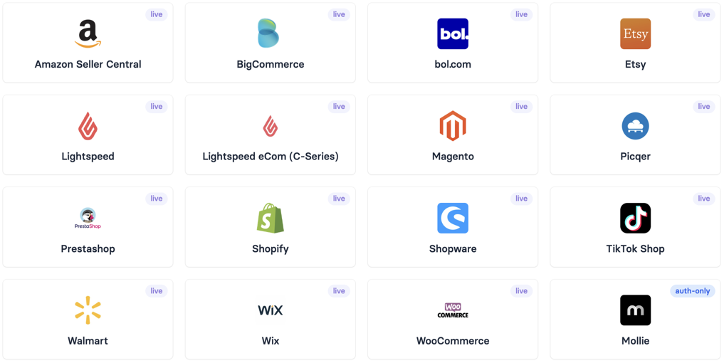 Unified Ecommerce API with 15+ connectors