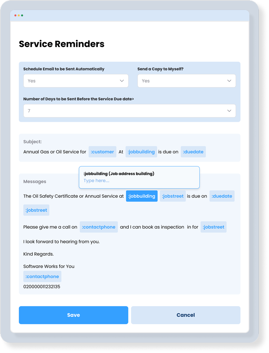 Automatic Customer Reminders