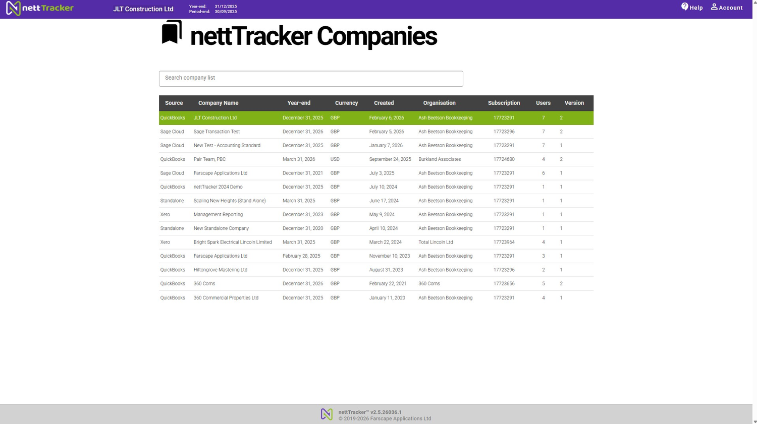Access multiple companies from one login