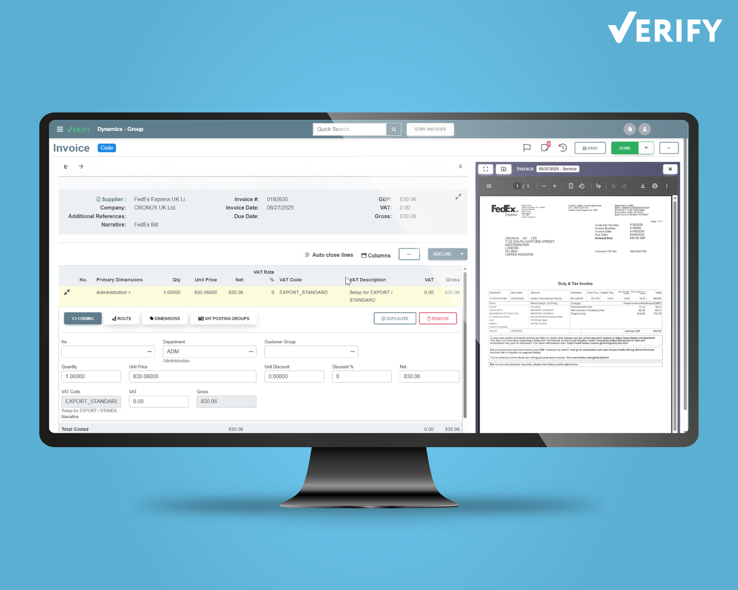Flexible Invoice Coding