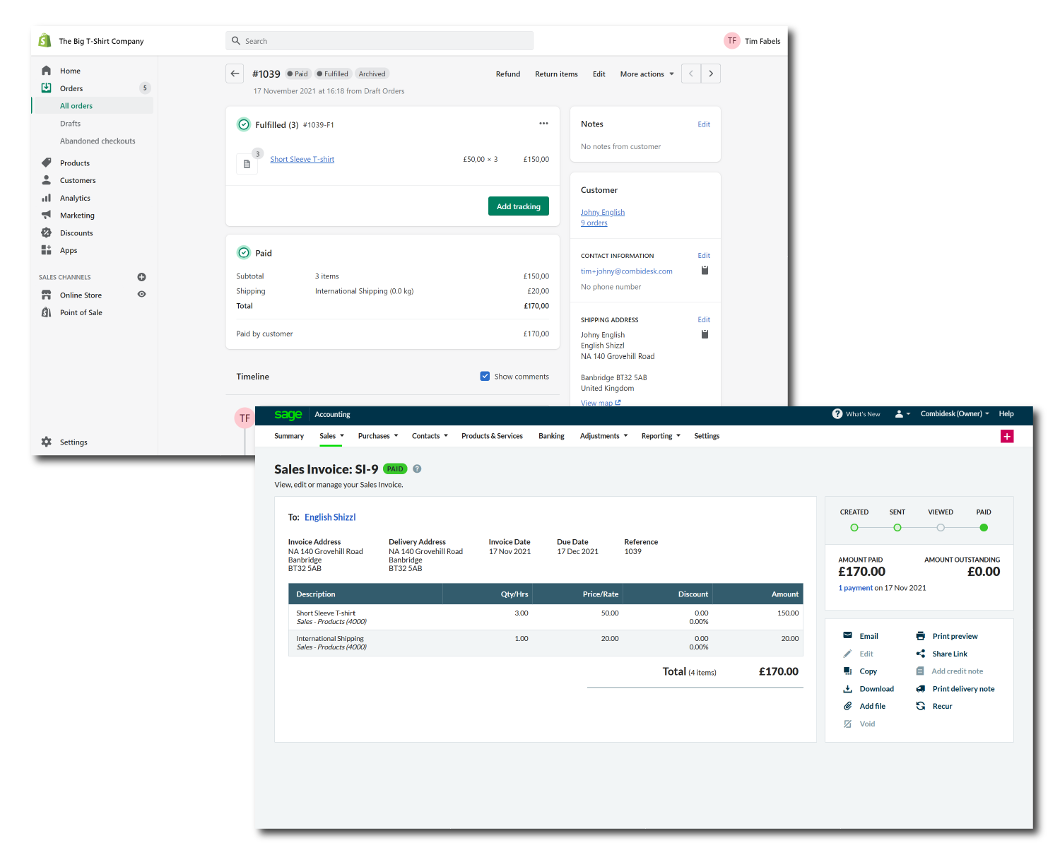 Synchronize Shopify Orders