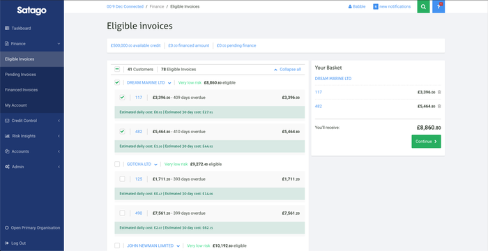 Fund your invoices