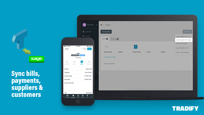 Sync bills, payments, suppliers & customers to Sage automatically