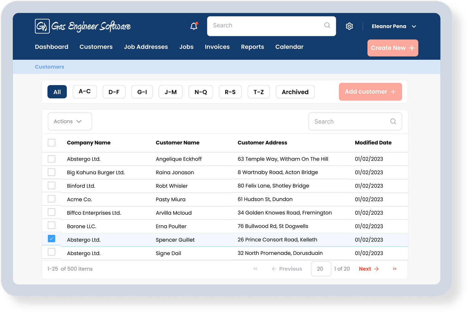 Customer and Job Management