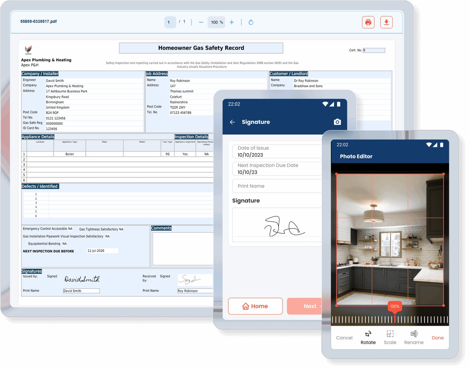 Certificate and Invoice Creation
