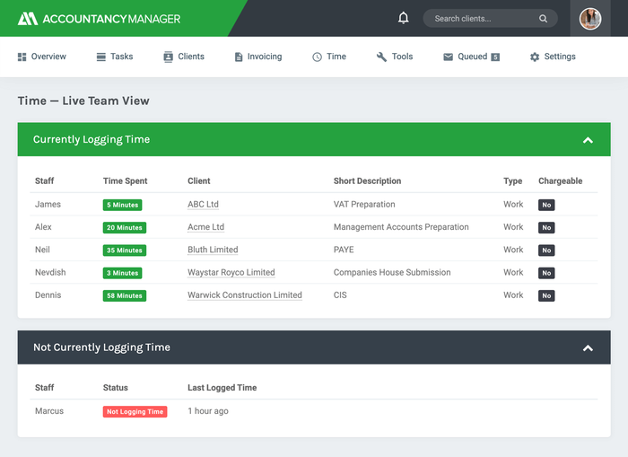 Time tracking
