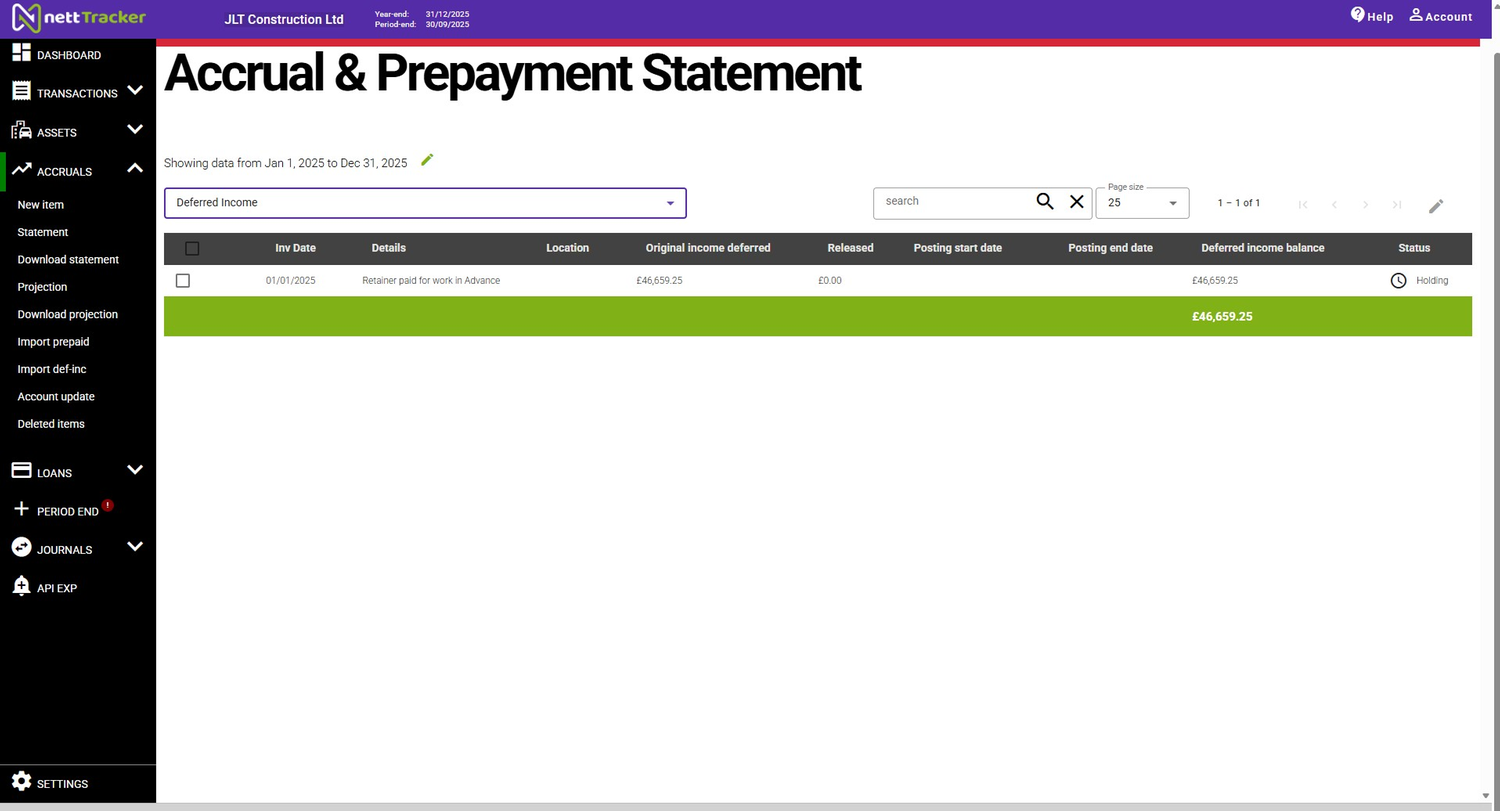 Accruals & Prepayments