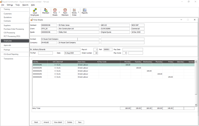 Timesheets