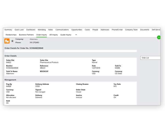 Comprehensive view of Invoices and Orders on Real-Time